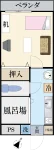 安里 間取り図 間取り 1K